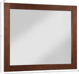 Monad Glass Contemporary Mirror - Elegant Birch Wood Design, Perfect for Any Room or Vanity Setup