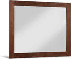 Monad Glass Contemporary Mirror - Elegant Birch Wood Design, Perfect for Any Room or Vanity Setup