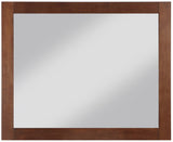 Monad Glass Contemporary Mirror - Elegant Birch Wood Design, Perfect for Any Room or Vanity Setup