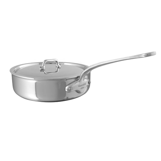 Mauviel M'URBAN 4 Saute Pan With Lid, Cast Stainless Steel Handle
