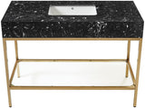 Marmo Contemporary Bathroom Vanity with Elegant Artificial Marble and Stylish Stainless Steel Base