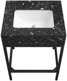 Marmo Contemporary Bathroom Vanity with Elegant Artificial Marble and Stylish Stainless Steel Base