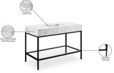 Marmo Contemporary Bathroom Vanity with Elegant Artificial Marble and Stylish Stainless Steel Base