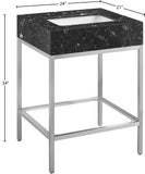 Marmo Contemporary Bathroom Vanity with Elegant Artificial Marble and Stylish Stainless Steel Base