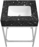 Marmo Contemporary Bathroom Vanity with Elegant Artificial Marble and Stylish Stainless Steel Base