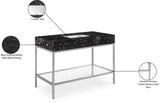 Marmo Contemporary Bathroom Vanity with Elegant Artificial Marble and Stylish Stainless Steel Base