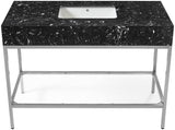 Marmo Contemporary Bathroom Vanity with Elegant Artificial Marble and Stylish Stainless Steel Base