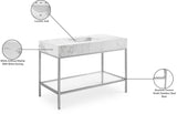 Marmo Contemporary Bathroom Vanity with Elegant Artificial Marble and Stylish Stainless Steel Base