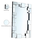 Jade Glass Modern Geometric Mirror - Stunning Contemporary Design for Stylish Home Decor & Elegance