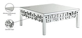 Aria Glass Mirrored Coffee Table – Geometric Contemporary Design for Modern Living Spaces