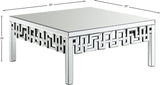 Aria Glass Mirrored Coffee Table – Geometric Contemporary Design for Modern Living Spaces