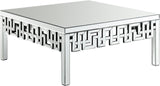 Aria Glass Mirrored Coffee Table – Geometric Contemporary Design for Modern Living Spaces