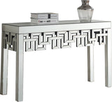 Aria Glass Console Table - Stylish Mirrored Design with Geometric Frame for Contemporary Spaces