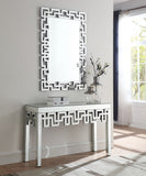 Aria Glass Console Table - Stylish Mirrored Design with Geometric Frame for Contemporary Spaces
