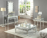 Aria Glass Console Table - Stylish Mirrored Design with Geometric Frame for Contemporary Spaces