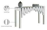 Kylie Glass Modern Console Table - Geometric Mirrored Design for Contemporary Home Décor - 48" W