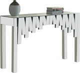 Kylie Glass Modern Console Table - Geometric Mirrored Design for Contemporary Home Décor - 48" W