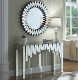 Kylie Glass Modern Console Table - Geometric Mirrored Design for Contemporary Home Décor - 48" W