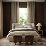 Altair - Fabric Bench - Dark Brown Base