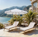 Amalfi - Aluminum Patio Umbrella - Light Brown Base / Light Brown Pole