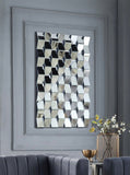 Ziggy Glass Contemporary Mirror - Bold Geometric Design for Dramatic Wall Accent, 43.5" W x 31.5" H