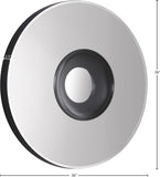 Galaxy Glass Round Mirror - Oversized 36" Modern Geometric Design in Matte Black for Contemporary Style