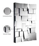 Action Glass Oversized Contemporary Mirror with Geometric Design – Elevate Any Space Instantly!