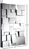 Action Glass Oversized Contemporary Mirror with Geometric Design – Elevate Any Space Instantly!