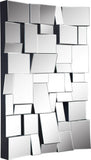 Action Glass Oversized Contemporary Mirror with Geometric Design – Elevate Any Space Instantly!