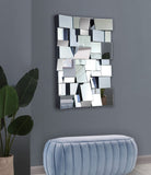 Action Glass Oversized Contemporary Mirror with Geometric Design – Elevate Any Space Instantly!