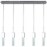 Rectangular Crystal Chandelier // 5 Light