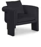 Sloan Elegant Velvet Accent Chair with Comfortable Curved Arms and Stylish Matching Pillow for Relaxation