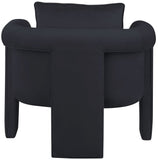 Sloan Elegant Velvet Accent Chair with Comfortable Curved Arms and Stylish Matching Pillow for Relaxation