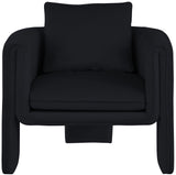 Sloan Elegant Velvet Accent Chair with Comfortable Curved Arms and Stylish Matching Pillow for Relaxation