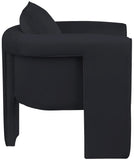 Sloan Elegant Velvet Accent Chair with Comfortable Curved Arms and Stylish Matching Pillow for Relaxation