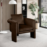 Sloan Elegant Velvet Accent Chair with Comfortable Curved Arms and Stylish Matching Pillow for Relaxation