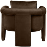 Sloan Elegant Velvet Accent Chair with Comfortable Curved Arms and Stylish Matching Pillow for Relaxation