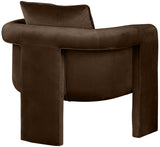 Sloan Elegant Velvet Accent Chair with Comfortable Curved Arms and Stylish Matching Pillow for Relaxation
