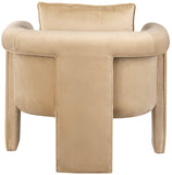 Sloan Elegant Velvet Accent Chair with Comfortable Curved Arms and Stylish Matching Pillow for Relaxation