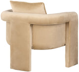 Sloan Elegant Velvet Accent Chair with Comfortable Curved Arms and Stylish Matching Pillow for Relaxation