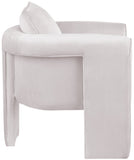 Sloan Elegant Velvet Accent Chair with Comfortable Curved Arms and Stylish Matching Pillow for Relaxation