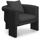 Stylus Boucle Accent Chair - Modern Comfort with Plump Cushions and Stylish Curved Arms for Any Room