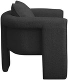 Stylus Boucle Accent Chair - Modern Comfort with Plump Cushions and Stylish Curved Arms for Any Room