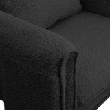 Stylus Boucle Accent Chair - Modern Comfort with Plump Cushions and Stylish Curved Arms for Any Room