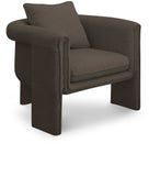 Stylus Boucle Accent Chair - Modern Comfort with Plump Cushions and Stylish Curved Arms for Any Room