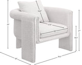 Stylus Boucle Accent Chair - Modern Comfort with Plump Cushions and Stylish Curved Arms for Any Room