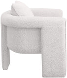 Stylus Boucle Accent Chair - Modern Comfort with Plump Cushions and Stylish Curved Arms for Any Room