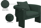 Stylus Boucle Accent Chair - Modern Comfort with Plump Cushions and Stylish Curved Arms for Any Room