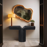 Tee Console Table - Elegant Art Deco Design in Solid Acacia Wood for Stylish Home Decor Display