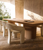 Belinda 96" - 144" Solid Wood And Oak Veneer Extendable Dining Table